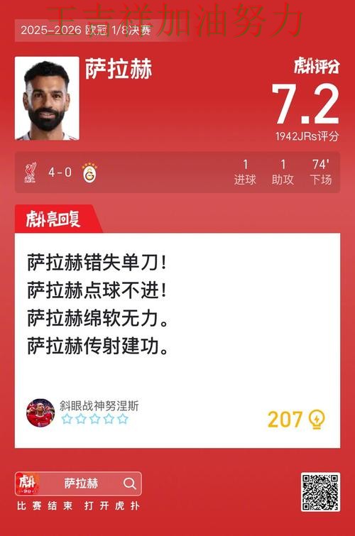 萨拉赫关键时刻建功带队取胜 积分榜形势更加明朗